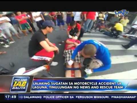 Lalaking sugatan sa bike accident sa Laguna, tinulungan ng UNTV Data & Rescue Group