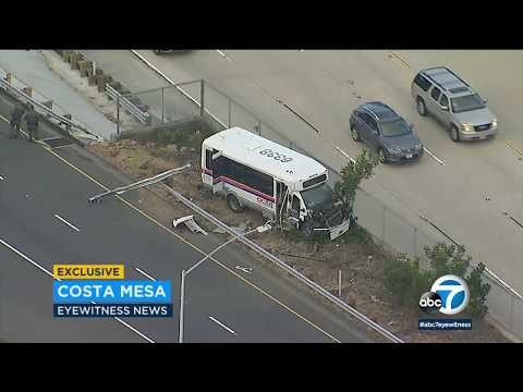 Suspect steals OCTA bus, crashes it sooner or later of scurry into Costa Mesa | ABC7