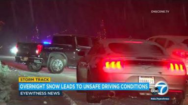 Snow in SoCal mountains creates traffic nightmare for drivers