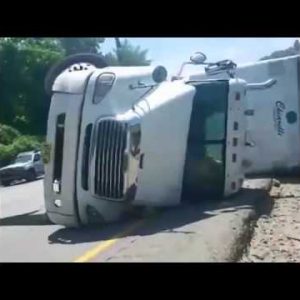 Truck flips and crashes in Pennsylvania