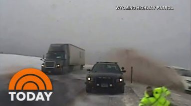 Seek: Wyoming Dispute Trooper Narrowly Avoids Collision On Chilly Toll road