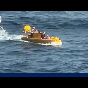 Lady rescued after going overboard on cruise ship l GMA