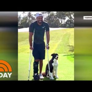 Tiger Woods Shares 1st Stutter On Golf Route Since Car Accident | TODAY