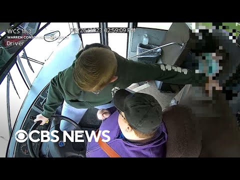 Video shows seventh grader stopping school bus after driver loses consciousness
