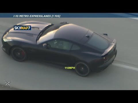 CHASE: Wild high-speed traipse of stolen Jaguar through LA freeways