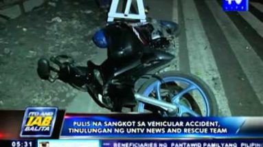 Pulis na sangkot sa vehicular accident, tinulungan ng UNTV News and Rescue
