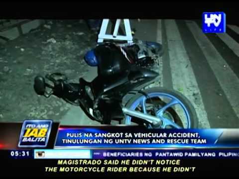 Pulis na sangkot sa vehicular accident, tinulungan ng UNTV News and Rescue