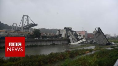 Italy bridge: Moment of Genoa motorway collapse – BBC Files