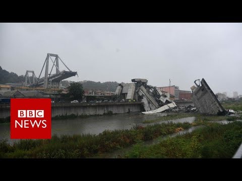 Italy bridge: Moment of Genoa motorway collapse – BBC Files