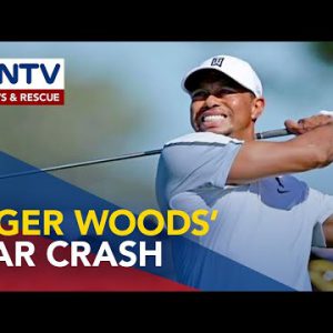Tiger Woods, sugatan sa car shatter sa Los Angeles, USA