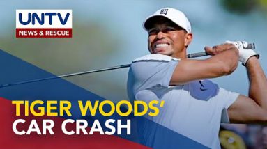 Tiger Woods, sugatan sa car shatter sa Los Angeles, USA