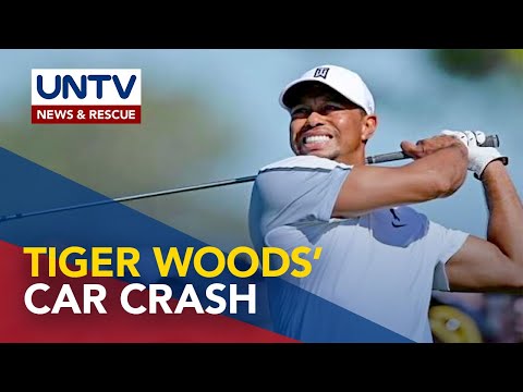 Tiger Woods, sugatan sa car shatter sa Los Angeles, USA