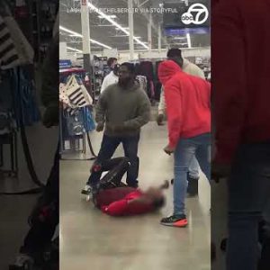 Walmart consumer intervenes in dramatic procedure to knock over knife-wielding suspect