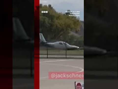 Aircraft crashes into automobile after lacking runway. #Shorts #Texas #BBCNews