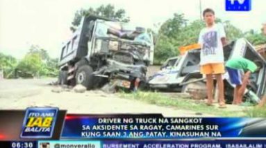 Driver ng truck na sangkot sa aksidente sa Ragay, CamSur, kinasuhan na