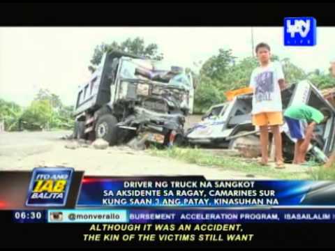 Driver ng truck na sangkot sa aksidente sa Ragay, CamSur, kinasuhan na