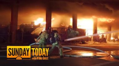 Los Angeles’ I-10 Dinky-entry toll road closes after huge fire erupts