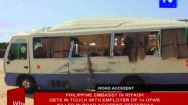 PHL embassy in Riyadh will get though-provoking with employer of 14 OFWs killed in road accident