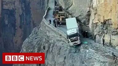 Truck spends three days dangling over China cliff – BBC Information