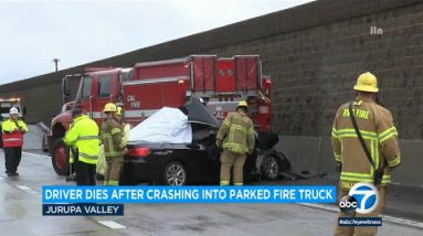 BMW driver dies after crashing into relieve of hearth truck in Jurupa Valley, authorities reveal
