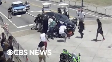 Onlookers and police band together to set motorcyclist trapped beneath automotive in Myrtle Seaside