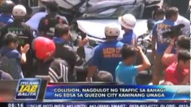 A number of-car collision nagdulot ng traffic sa bahagi ng EDSA-Muñoz sa QC