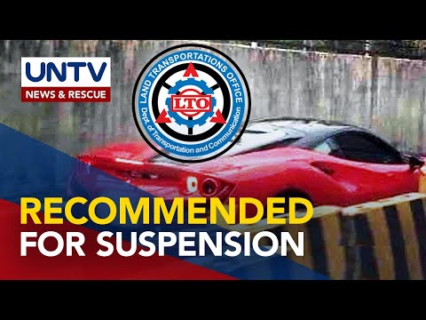 Driver ng sports car na dumaan sa EDSA Busway, inirekomenda nang suspindihin ang lisensya