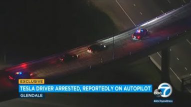 Suspected DUI driver of Tesla reportedly on Autopilot taken into custody in Glendale | ABC7