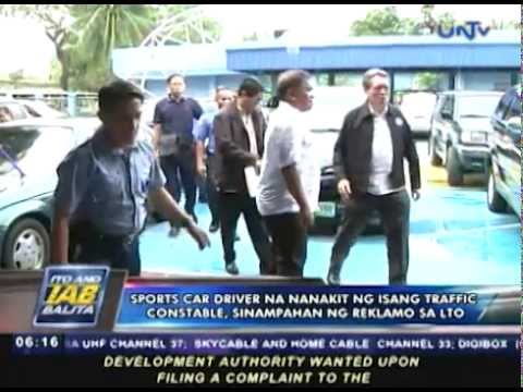 Sports vehicle driver na nanakit ng isang traffic constable, sinampahan ng reklamo sa LTO