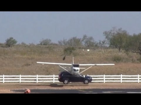 Airplane Collides with SUV While Landing at Texas Airport