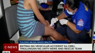 Biktima ng vehicular accident sa Cebu, tinulungan ng UNTV Records and Rescue Personnel