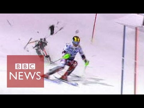 Drone narrowly misses skier Marcel Hirscher all the strategy via slalom speed  – BBC Data