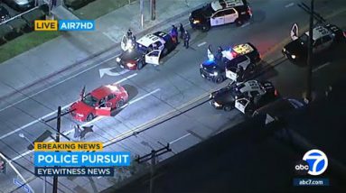 FULL CHASE: Police crawl Dodge Challenger on Los Angeles streets