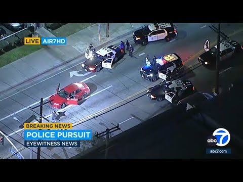 FULL CHASE: Police crawl Dodge Challenger on Los Angeles streets