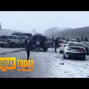 Snowy Iciness Storm Leads To Big Automobile Pile-Up In Pennsylvania