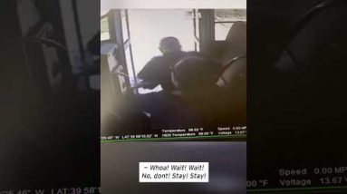 Bus Driver Stops Minute one From Stepping Into Traffic #shorts