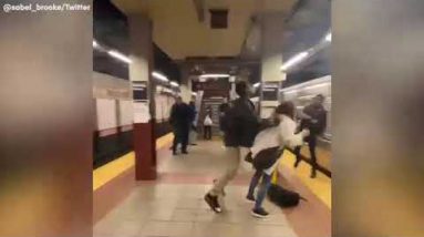 Man randomly pushes girl into subway vehicle in Downtown Brooklyn I ABC7