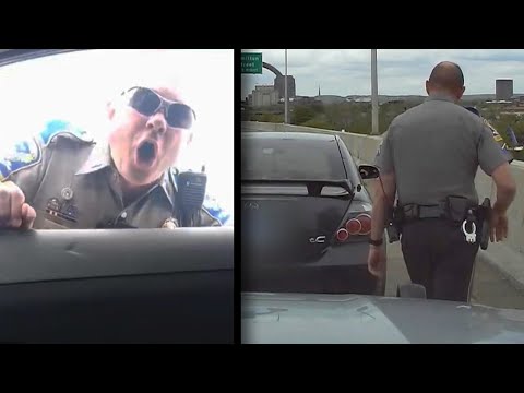 Issue Trooper Loses It After Driver Flips Him Off