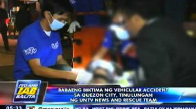 Biktima ng vehicular accident sa QC, tinulungan ng UNTV News & Rescue