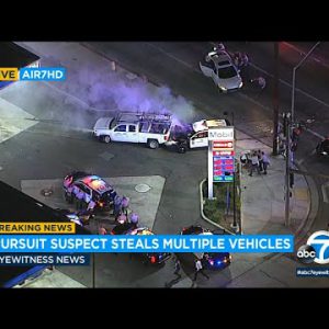 Fleshy stride: Suspect rams vehicles, steals van and truck all over SoCal pursuit