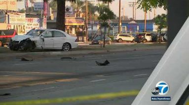3 killed, others hospitalized in 2-automobile crash after driver runs pink gentle in South LA