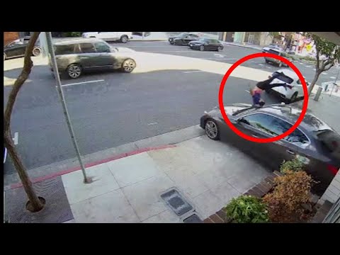 Man hit by automobile in West Hollywood, then robbed in assault caught on video