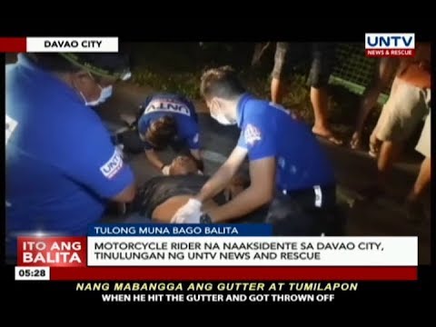 Bike rider na naaksidente sa Davao Metropolis, tinulungan ng UNTV News and Rescue