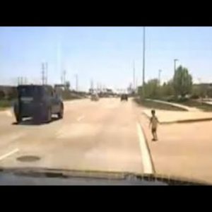 Illinois police officer rushes to shrimp boy’s rescue on busy dual carriageway