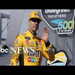 NASCAR driver Kyle Busch takes the wheel in contemporary Mario Kart augmented truth game
