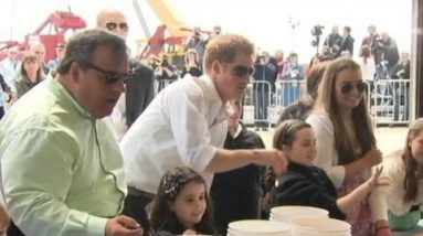 Prince Harry, Chris Christie Visit Hurricane Sandy Communities