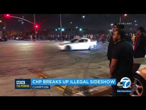 VIDEO: Wild automobile stunt sideshow attracts substantial crowd in Compton