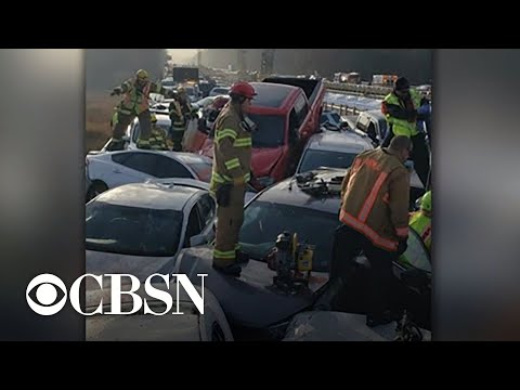 Dozens injured in 69-automobile pileup on Virginia toll road
