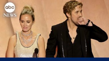 Oscars 2024: Ryan Gosling and Emily Blunt alternate roguish barbs at the Academy Awards