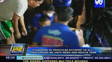 2 sugatan sa vehicular accident sa QC, tinulungan ng UNTV Files & Rescue